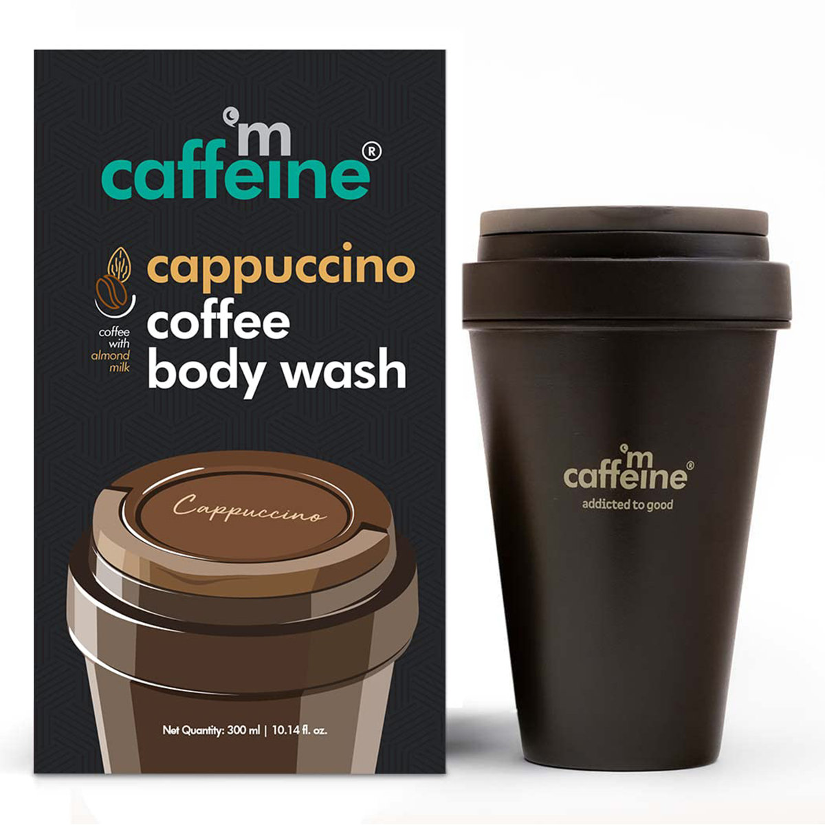 Mcaffeine Cappuccino Coffee Body Wash 300 ml | With Almond Milk | Moiturises & Smoothens Skin | Exfoliates Dry Skin | For Men & Women | For All Skin Type, Pack of 1 Mcaffeine Cappuccino Coffee Body Wash 300 ml | With Almond Milk | Moiturises & Smoothens Skin | Exfoliates Dry Skin | For Men & Women | For All Skin Type, Pack of 1