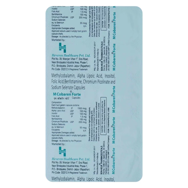 M Cobaren Forte Capsule 10'S