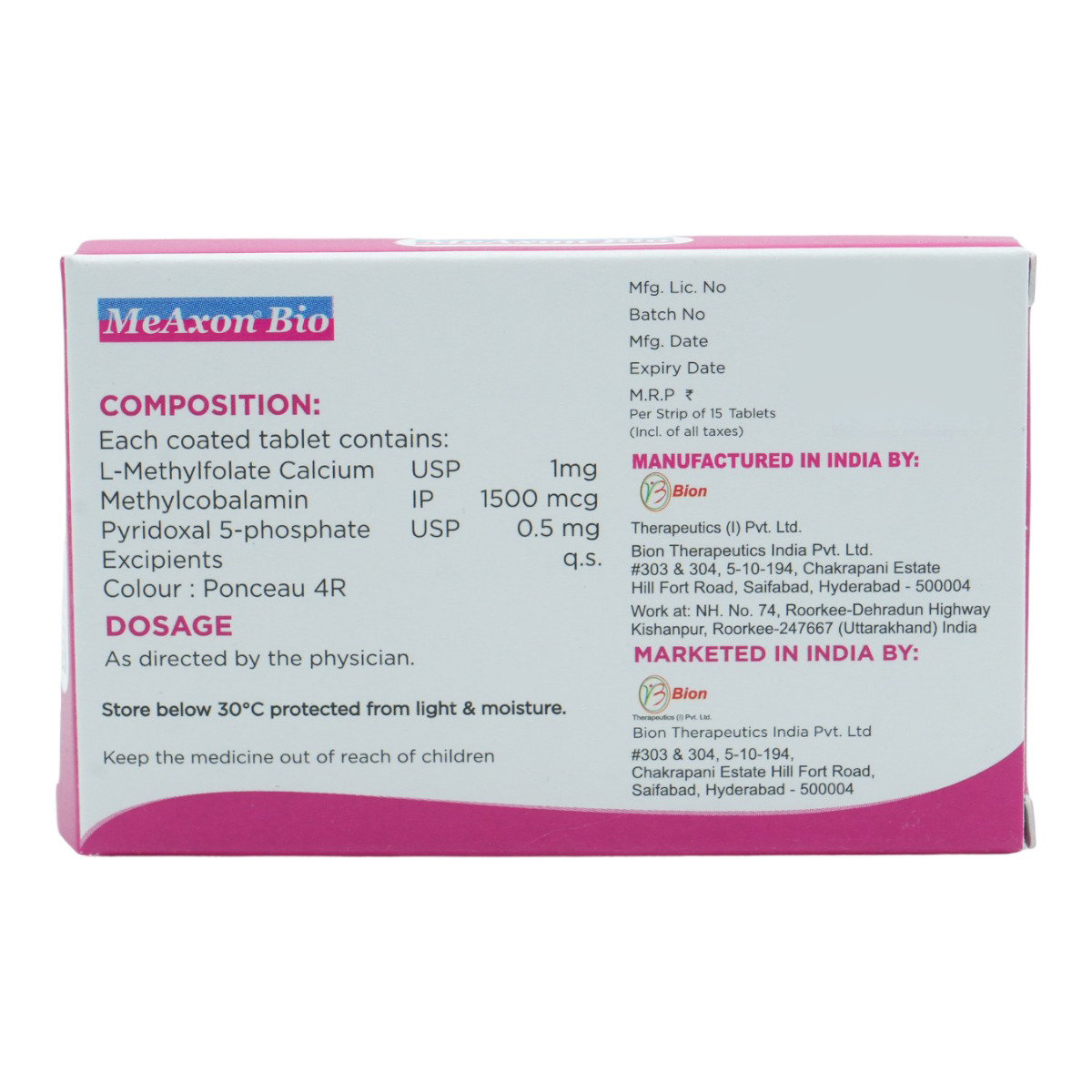 Meaxon Bio Tablet 15's, Pack of 15 Meaxon Bio Tablet 15's, Pack of 15