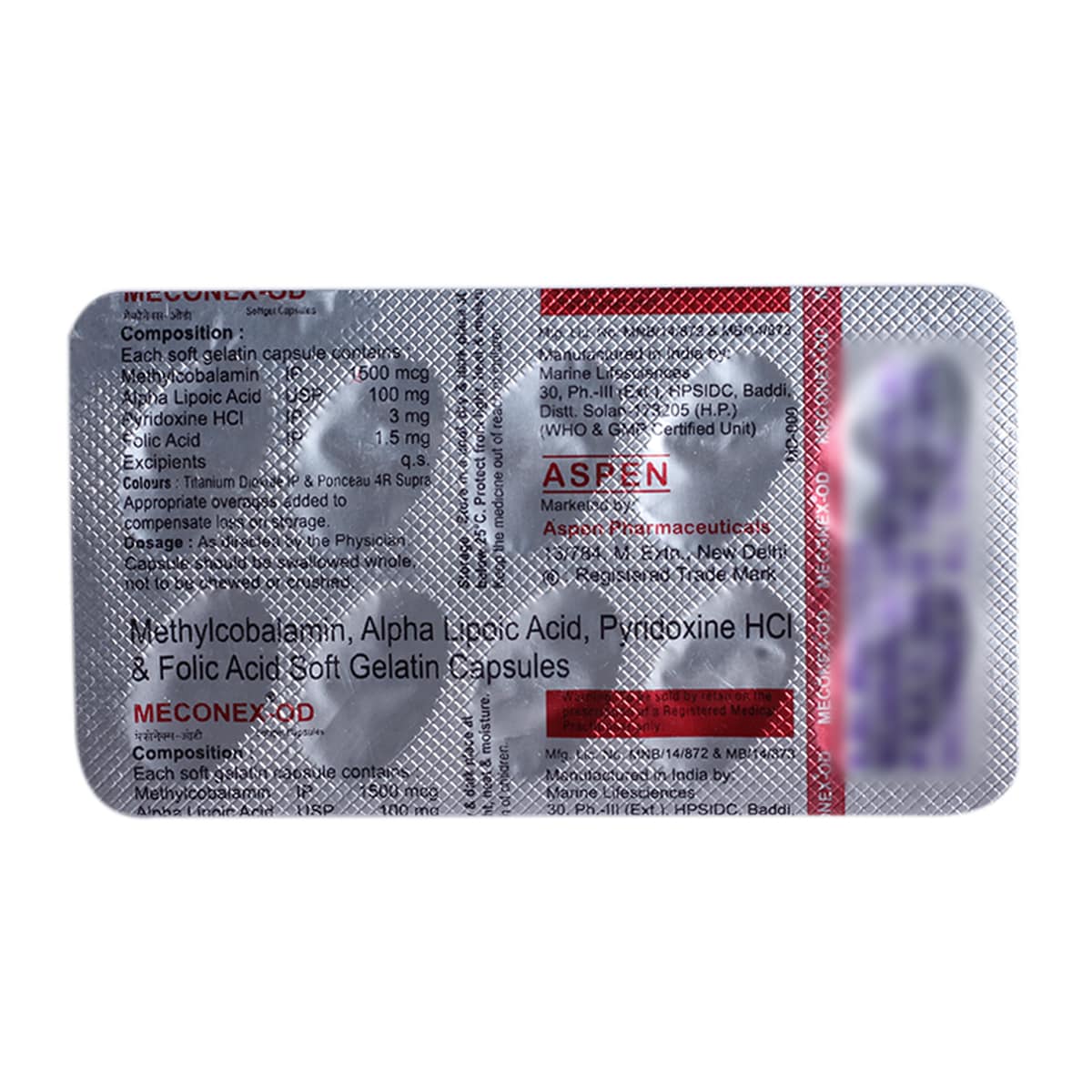 Meconex-OD Capsule 10's, Pack of 10 CapsuleS Meconex-OD Capsule 10's, Pack of 10 CapsuleS