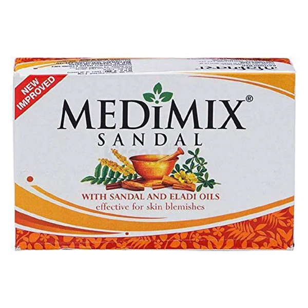 Medimix Sandal Soap 125 gm | With Sandal &amp; Eladi Oils | For Skin Blemishes, Pack of 1