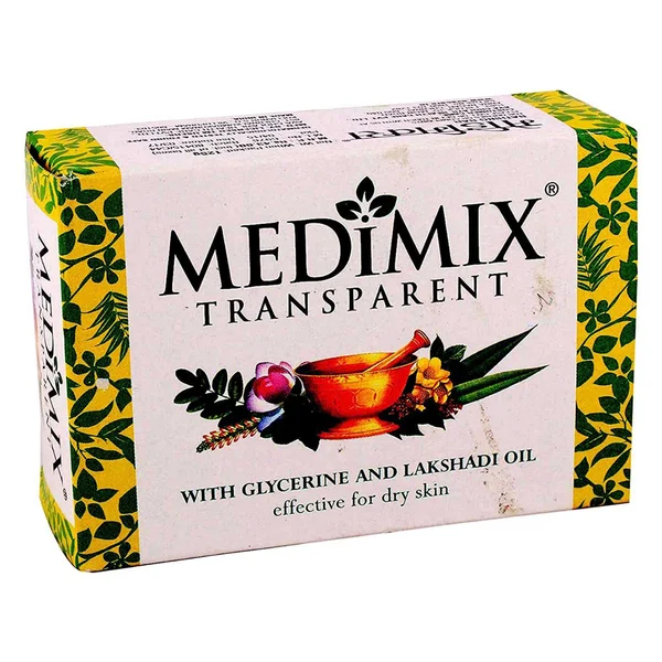 Medimix Transparent Soap 75 gm | With Natural Glycerin &amp; Lakshadi Oil | Moisturises | For Dry Skin, Pack of 1