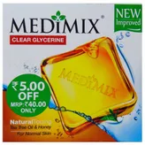 Medimix Clear Glycerine Natural Toning Soap, 100 gm, Pack of 1