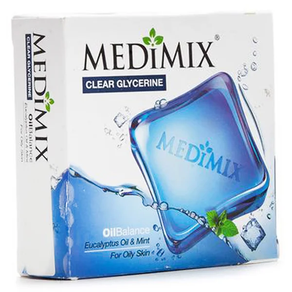 Medimix Clear Glycerine Oil Balance Soap 100 gm | Eucalyptus Oil & Mint | Refresh & Revitalise | For Oily Skin