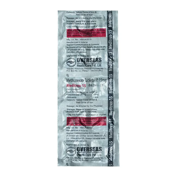 Meditrex-15 Tablet 10's, Pack of 10 TABLETS