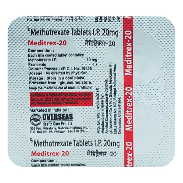 Meditrex-20 Tablet 4's