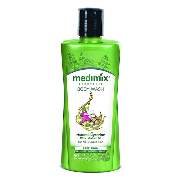 Medimix Natural Glycerine Body Wash 250 ml | With Lakshadi Oil | Deep Hydration | Long lasting Moisturisation | For Moisturised Skin, Pack of 1