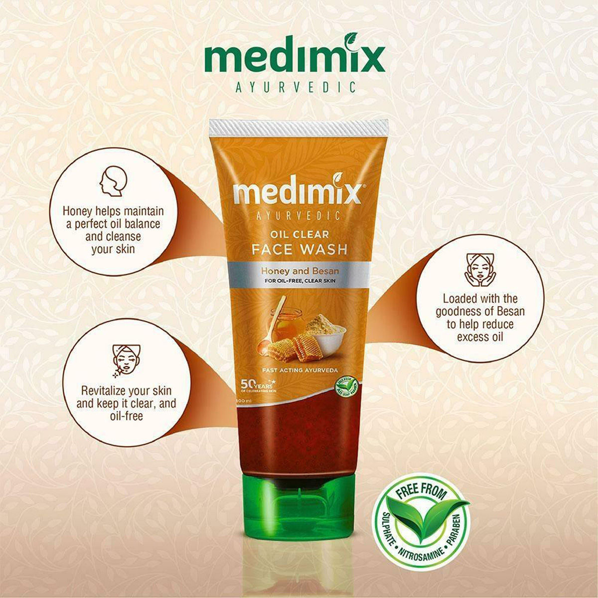 Medimex Oil Clear Honey & Besan Face Wash, 100 ml Price, Uses, Side