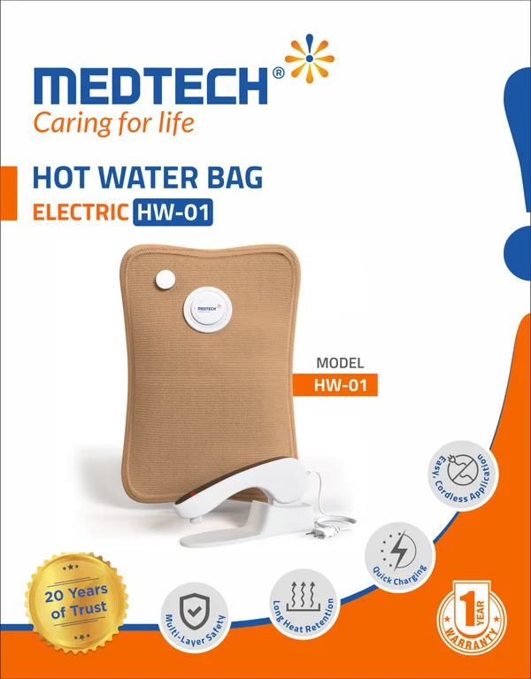 Medtech HW-01 Electric Hot Water Bag, 1 Count