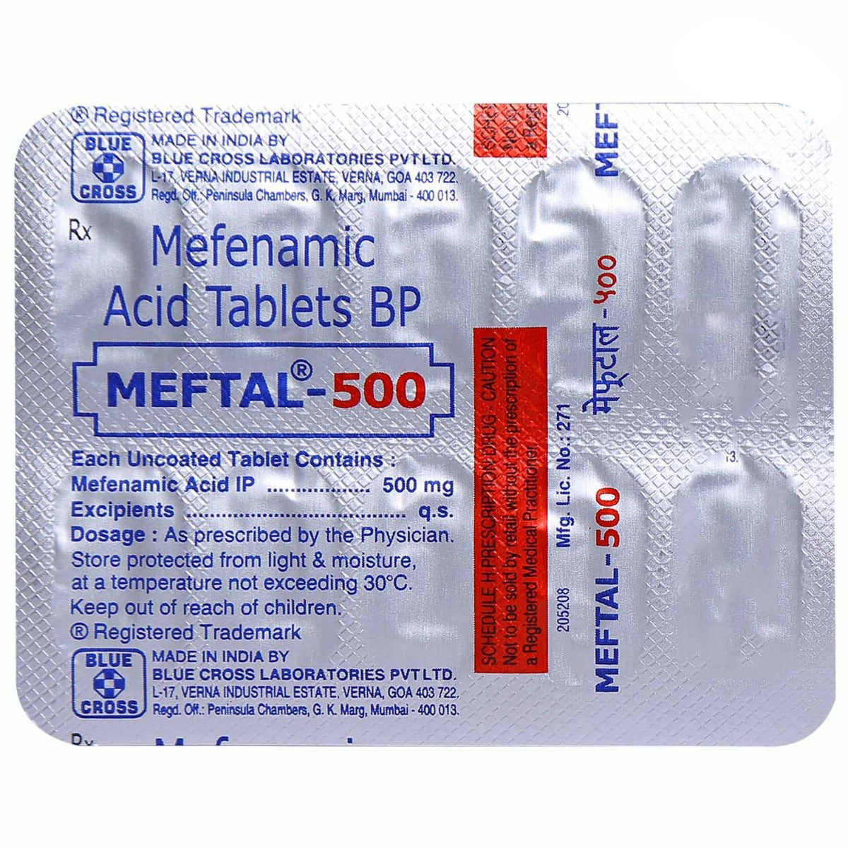 Meftal-500 Tablet 10's, Pack of 10 TABLETS Meftal-500 Tablet 10's, Pack of 10 TABLETS