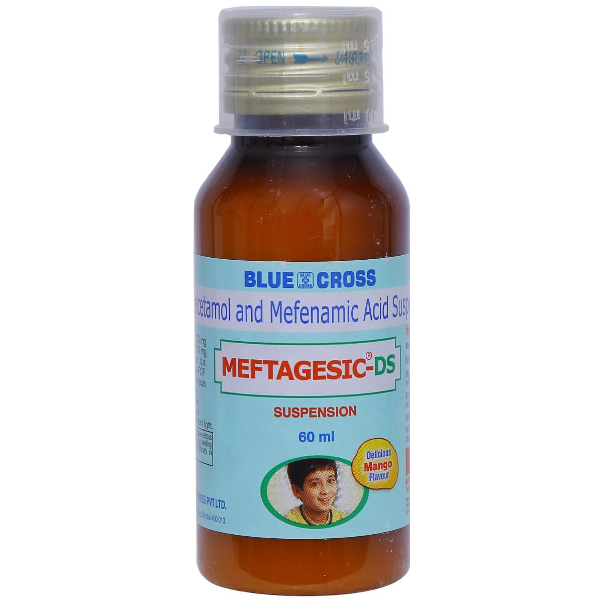 Buy Meftagesic-DS Delicious Mango Flavour Suspension 60 ml Online