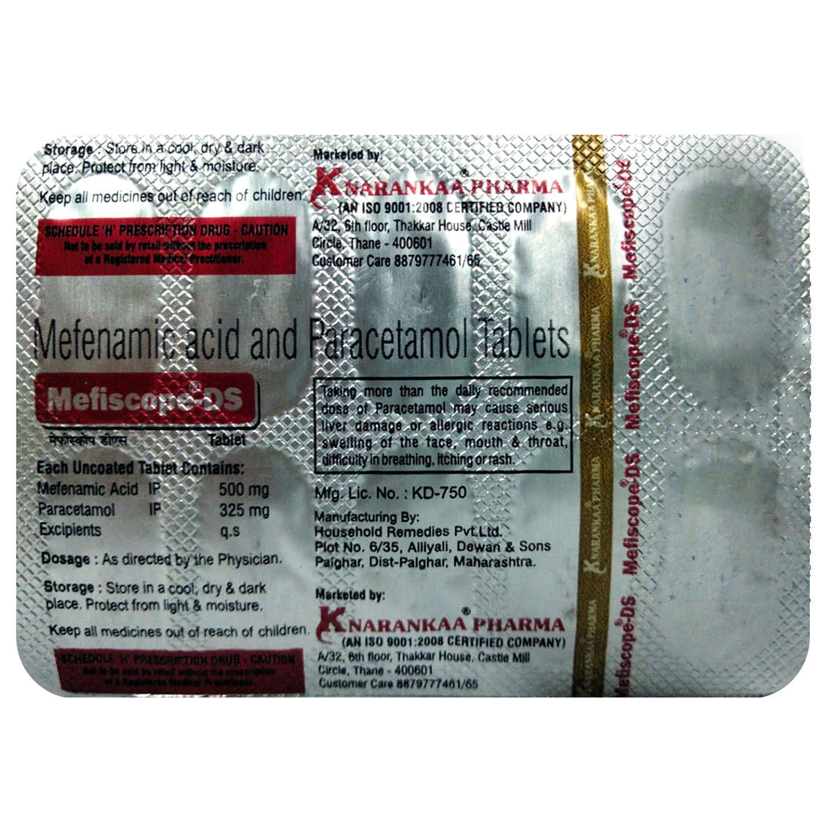Mefiscope-DS Tablet 10's, Pack of 10 TABLETS Mefiscope-DS Tablet 10's, Pack of 10 TABLETS
