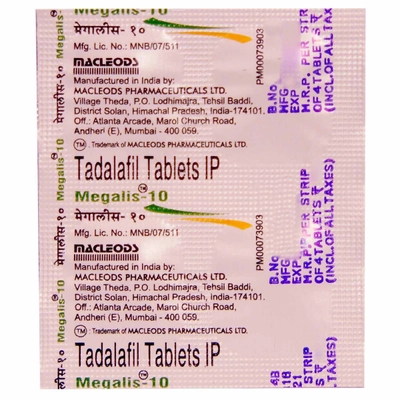 Megalis-10 Tablet 4's, Pack of 4 TABLETS