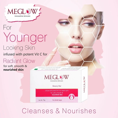 Meglow Beauty Bar, 75 gm, Pack of 1