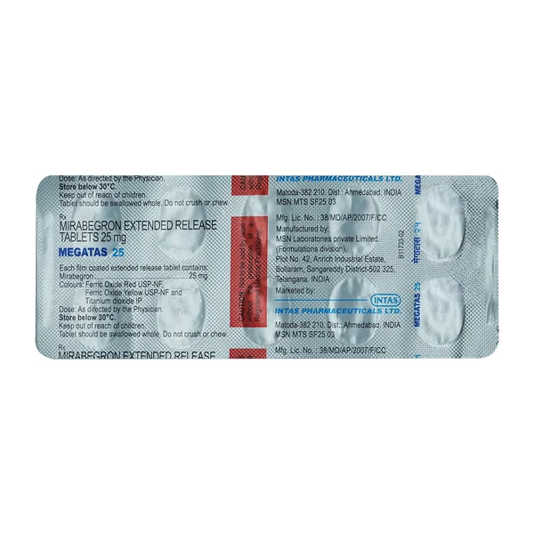 Megatas 25mg Er Tablet 10's
