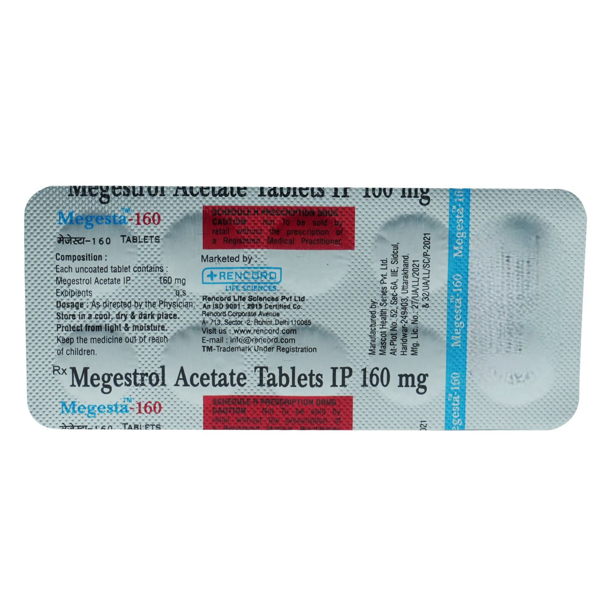 Buy Megesta-160 Tablet 10's Online