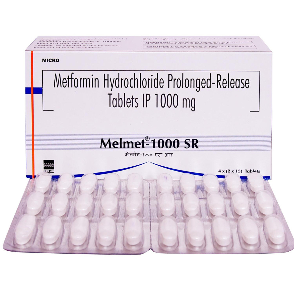 Melmet-1000 SR Tablet 15's, Pack of 15 TABLETS Melmet-1000 SR Tablet 15's, Pack of 15 TABLETS