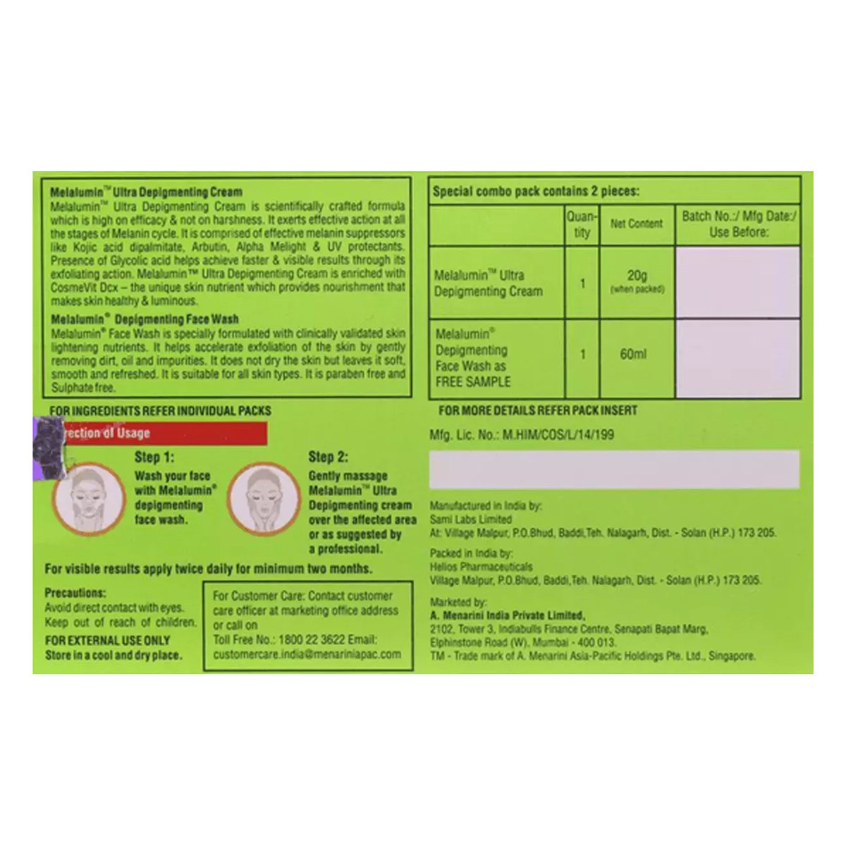 Melalumin Ultra Cream Combi Pack 20 gm, Pack of 1 Melalumin Ultra Cream Combi Pack 20 gm, Pack of 1