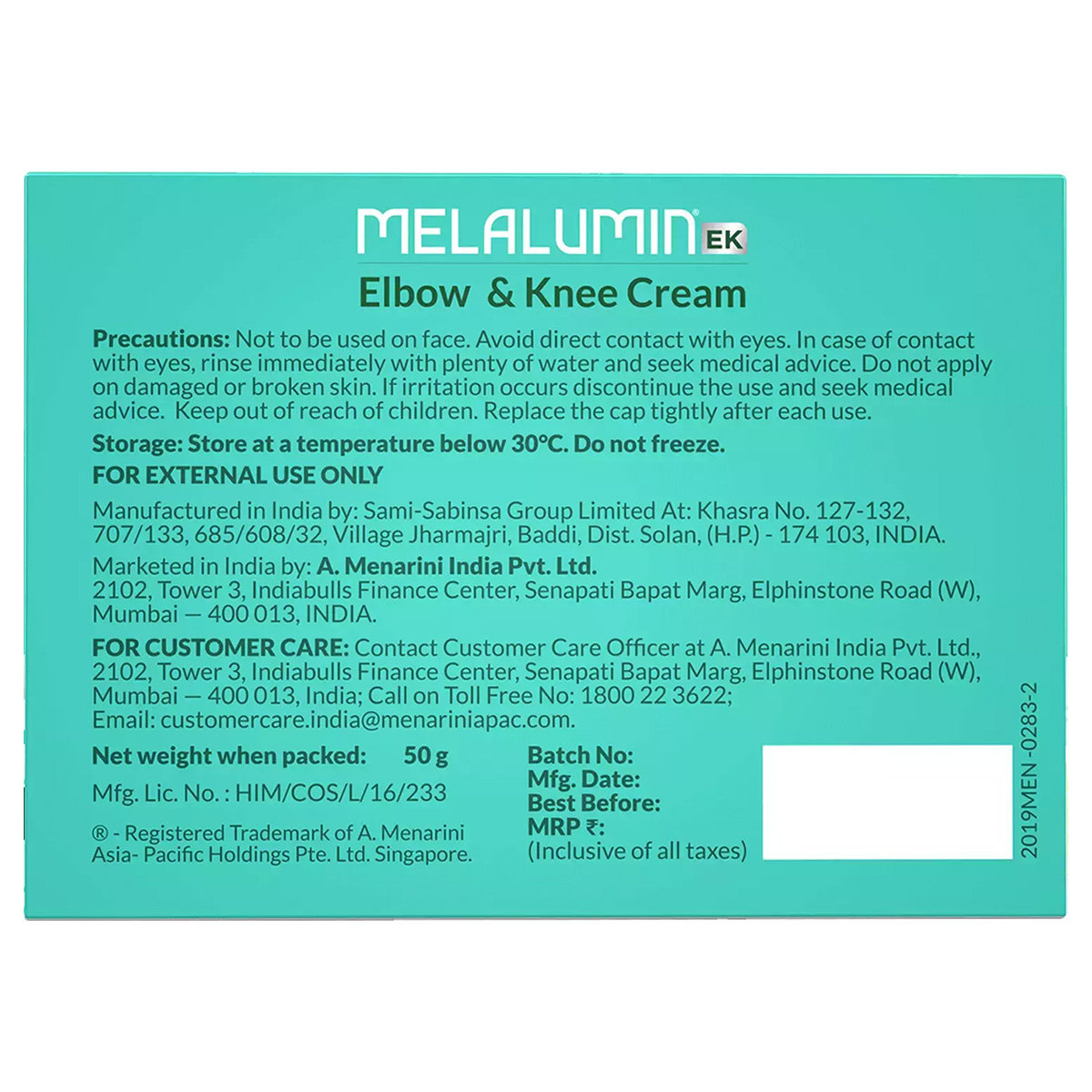 Melalumin Elbow & Knee Cream 50 gm, Pack of 1 Melalumin Elbow & Knee Cream 50 gm, Pack of 1