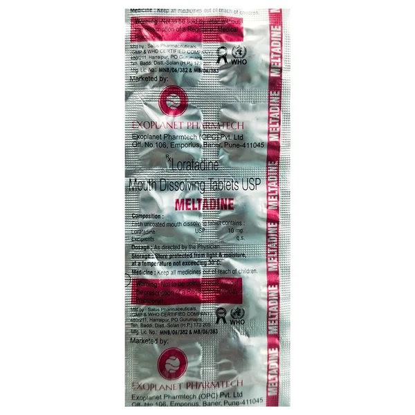 Meltadine 10 mg Mouth Dissolving Tablet 10's