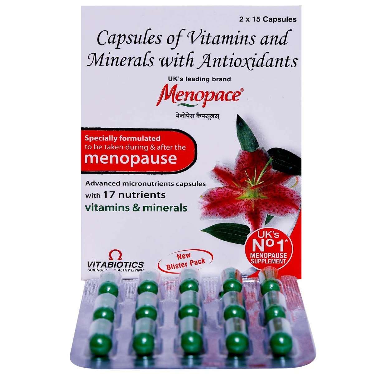 Menopace Capsule 15's, Pack of 15 Menopace Capsule 15's, Pack of 15