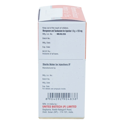 Menem-TZ 1125 mg Injection 1's, Pack of 1 Injection