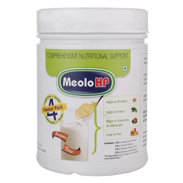 Meolo HP Sugar Free 4 Flavour Pack Powder (4 x 100gm) 400 gm