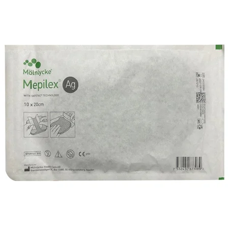 Mepilex AG Silicone Foam Dressing 10X20Cm, 1 Count
