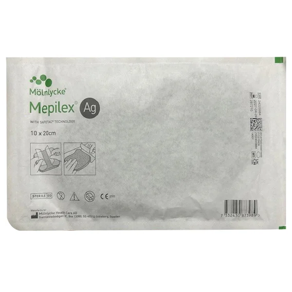 MEPILEX AG SILICONE FOAM DRESSING 10X20CM 287210 (MOLNLYCKE)