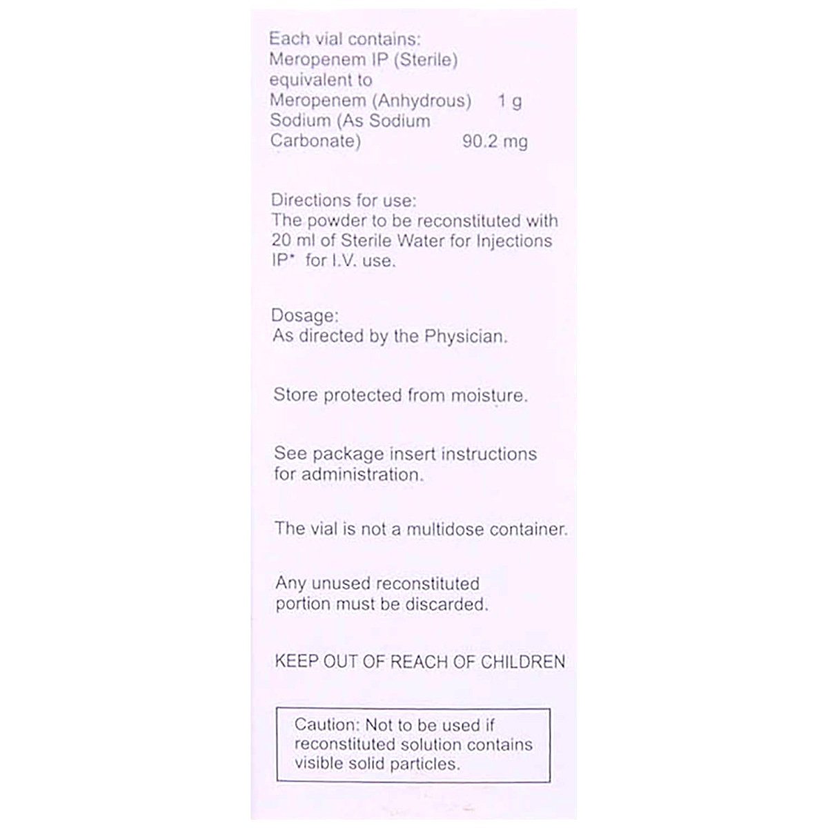 Meromac 1gm Injection 1's, Pack of 1 INJECTION Meromac 1gm Injection 1's, Pack of 1 INJECTION