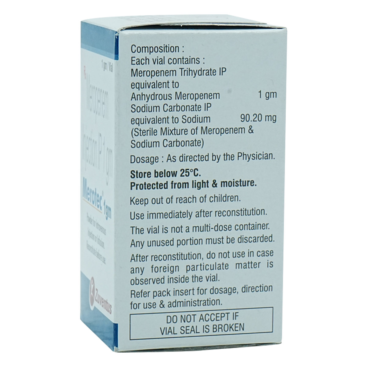 Merotec 1 gm Injection 1's, Pack of 1 INJECTION Merotec 1 gm Injection 1's, Pack of 1 INJECTION