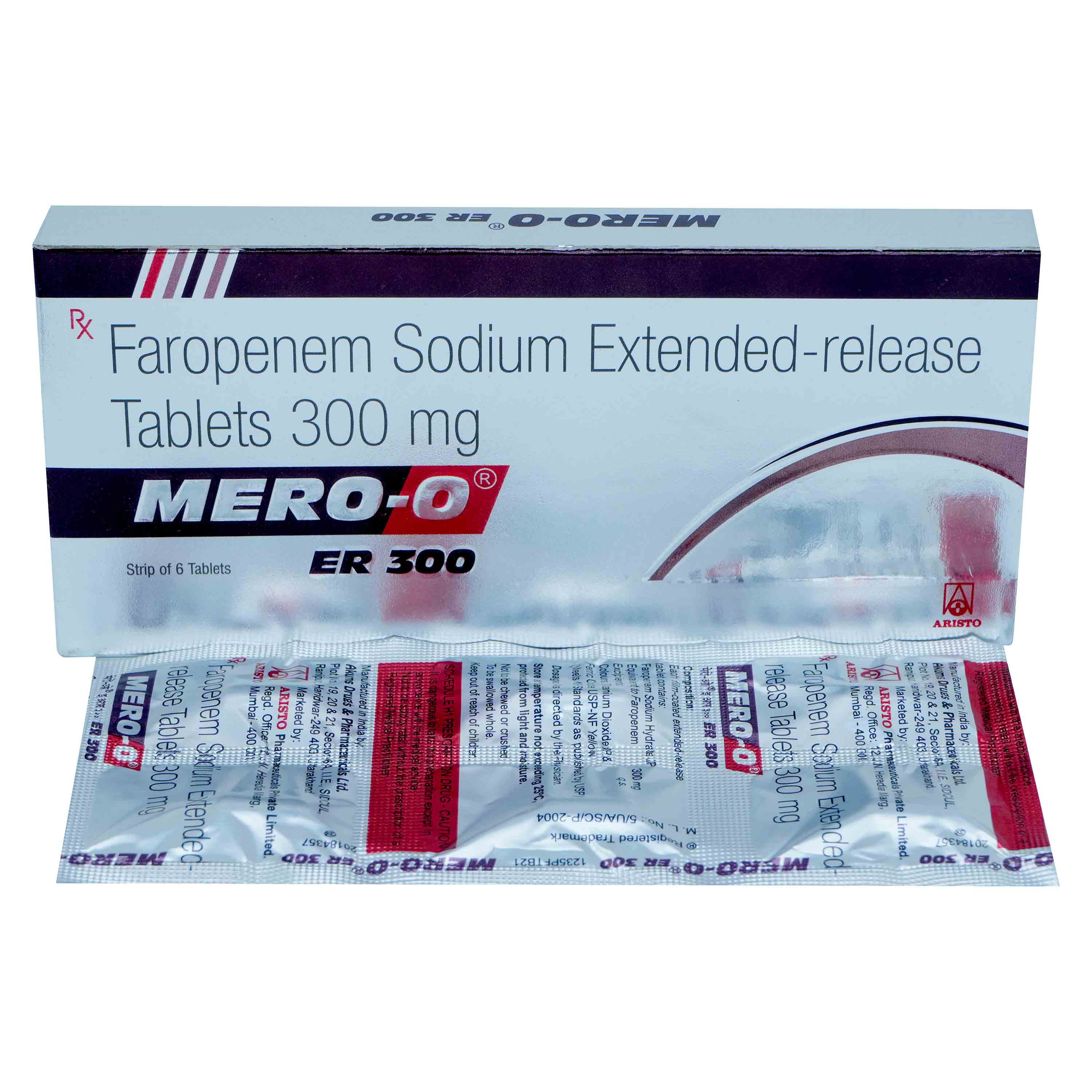 Mero-O ER 300 Tablet 6's, Pack of 6 TABLETS Mero-O ER 300 Tablet 6's, Pack of 6 TABLETS