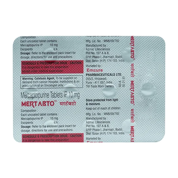 Mertabto 10 Tablet 10's, Pack of 10 TABLETS
