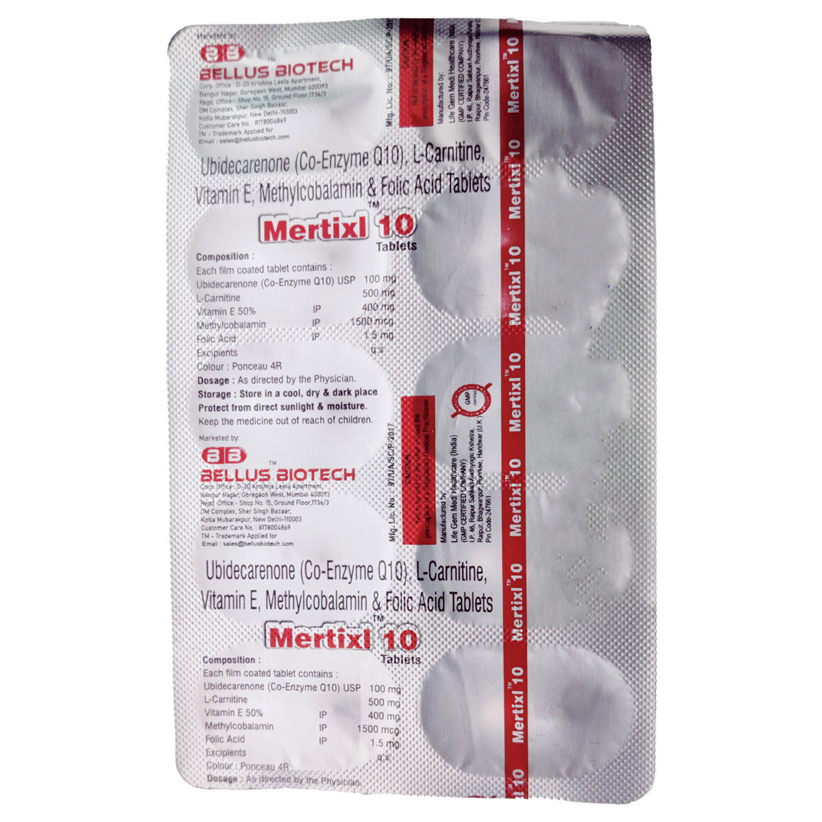 Mertixl 10 Tablet 10's Mertixl 10 Tablet 10's