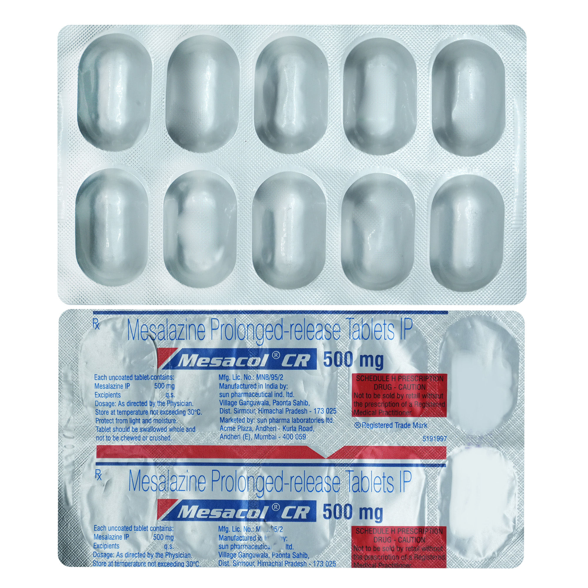 Mesacol CR 500 mg Tablet | Uses, Side Effects, Price | Apollo Pharmacy