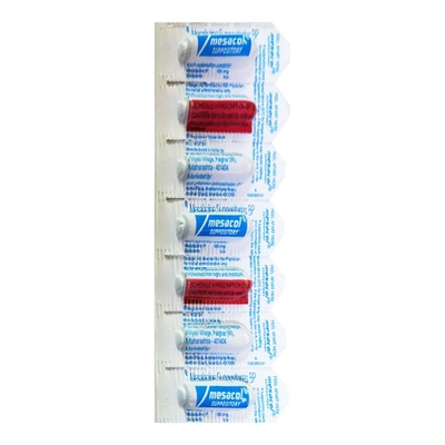 Mesacol Suppository 7's, Pack of 7 SuppositoryS