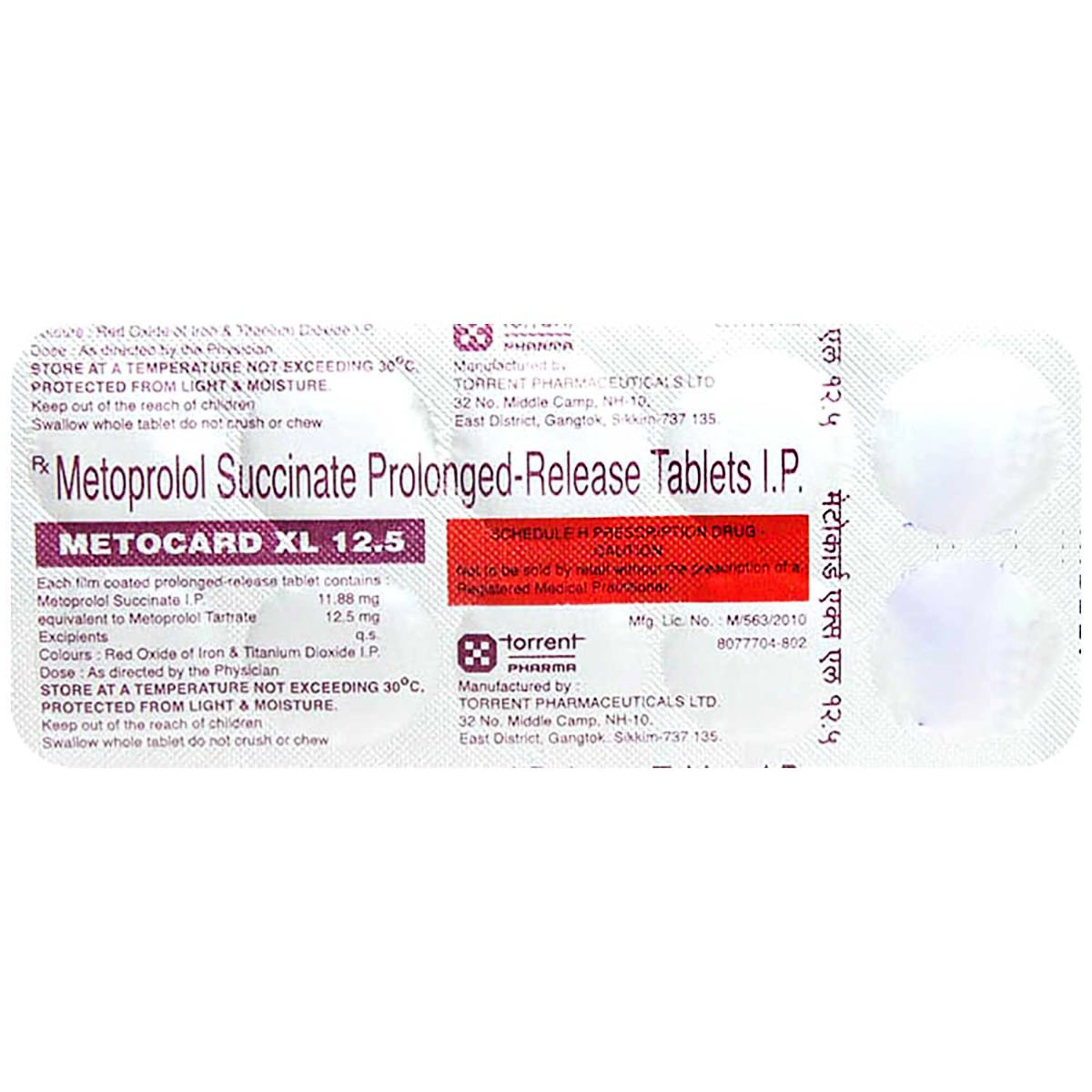 Metocard XL 12.5 Tablet 10's, Pack of 10 TABLETS Metocard XL 12.5 Tablet 10's, Pack of 10 TABLETS