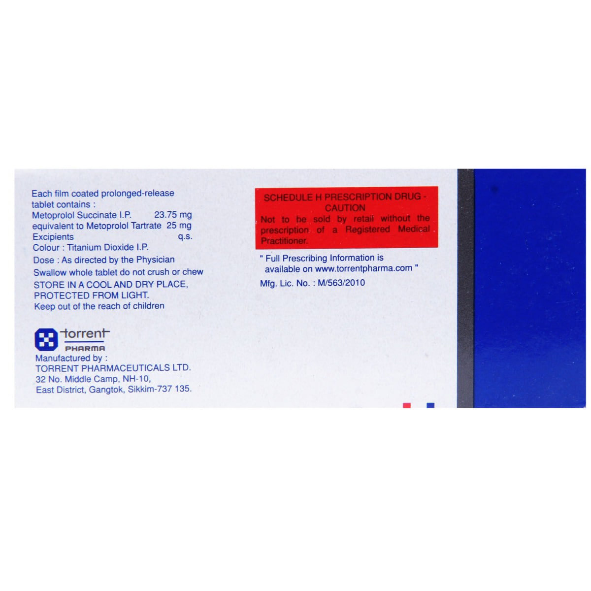 Metocard XL 25 Tablet 10's, Pack of 10 TABLETS Metocard XL 25 Tablet 10's, Pack of 10 TABLETS