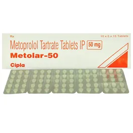 Metolar-50 Tablet 15's, Pack of 15 TABLETS