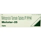 Metolar 25 Tablet 15's, Pack of 15 TABLETS