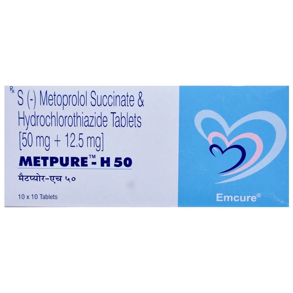 Metpure-H 50 Tablet 10's, Pack of 10