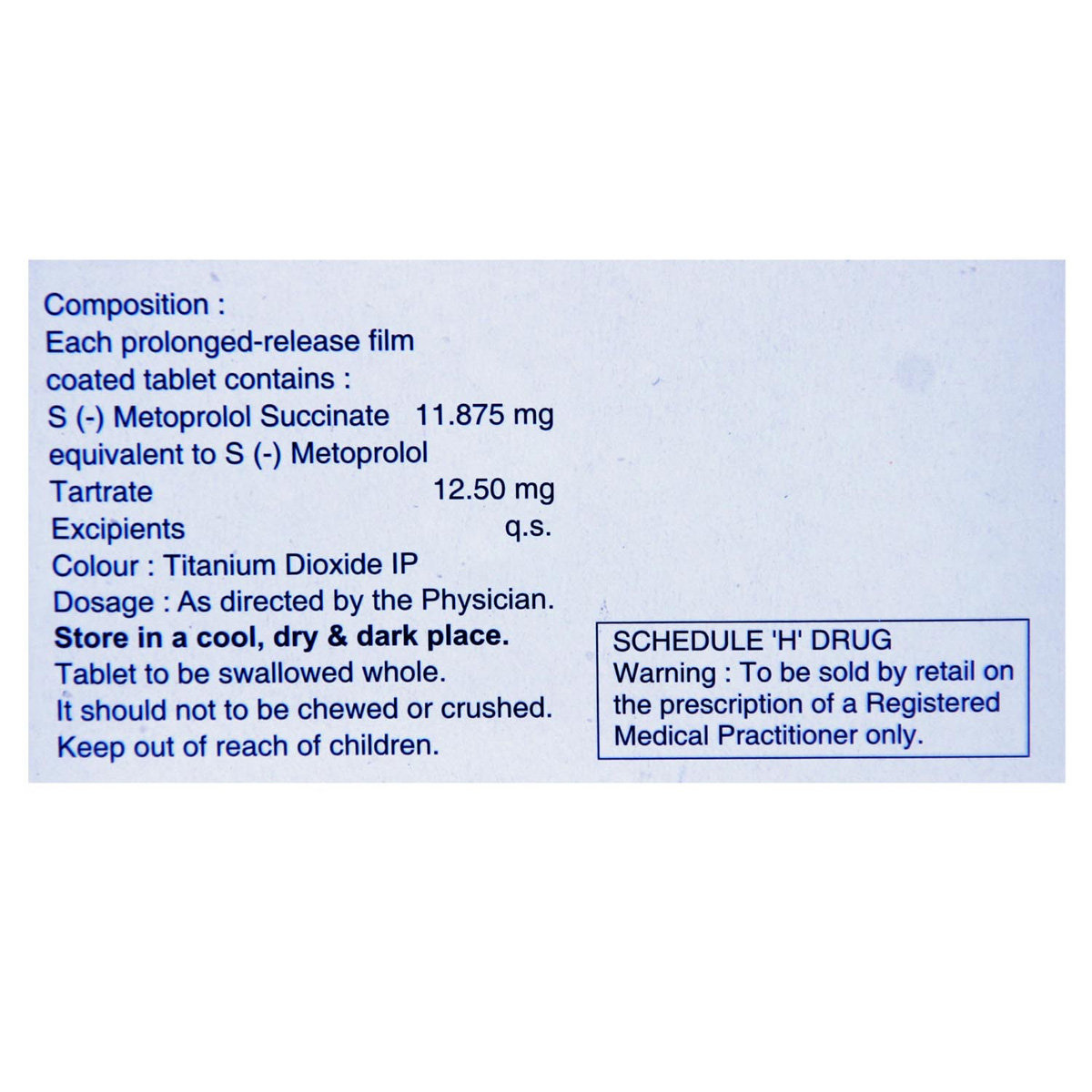 Metpure XL 12.5 Tablet 10's, Pack of 10 TABLETS Metpure XL 12.5 Tablet 10's, Pack of 10 TABLETS