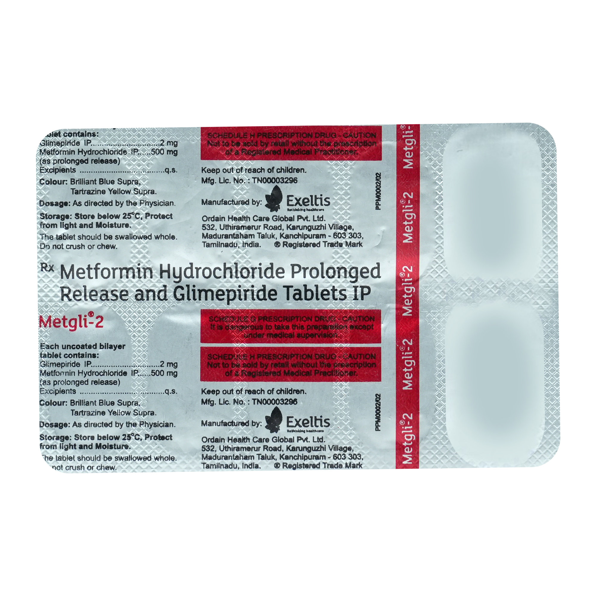 Metgli-2 Tablet 10's, Pack of 10 TabletS Metgli-2 Tablet 10's, Pack of 10 TabletS