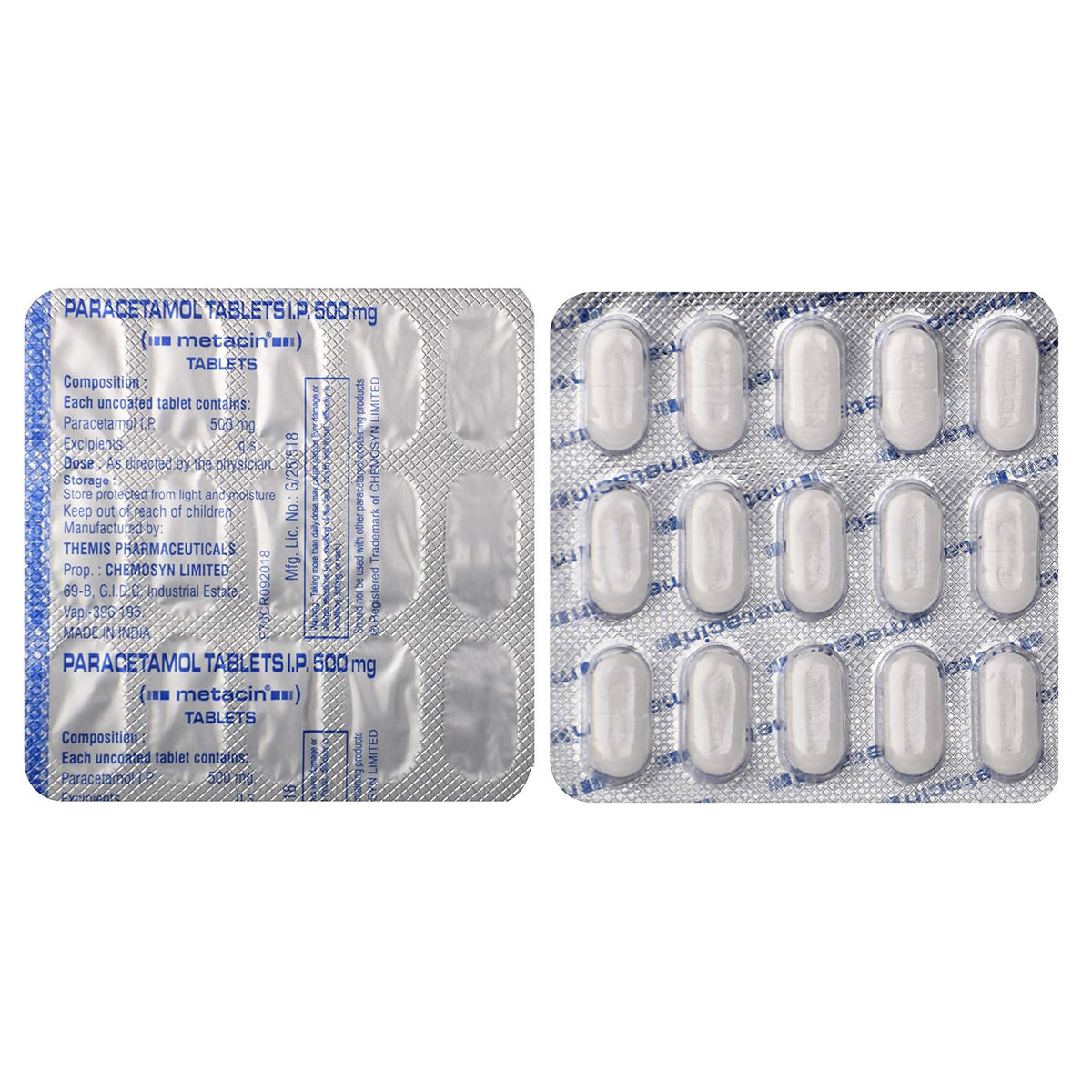 Metacin Tablet 15's, Pack of 15 TABLETS Metacin Tablet 15's, Pack of 15 TABLETS