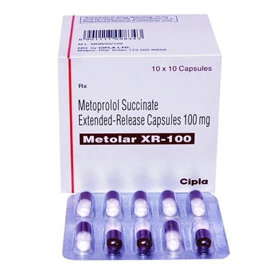 Metolar-XR 100 Capsule 10's, Pack of 10 CAPSULES