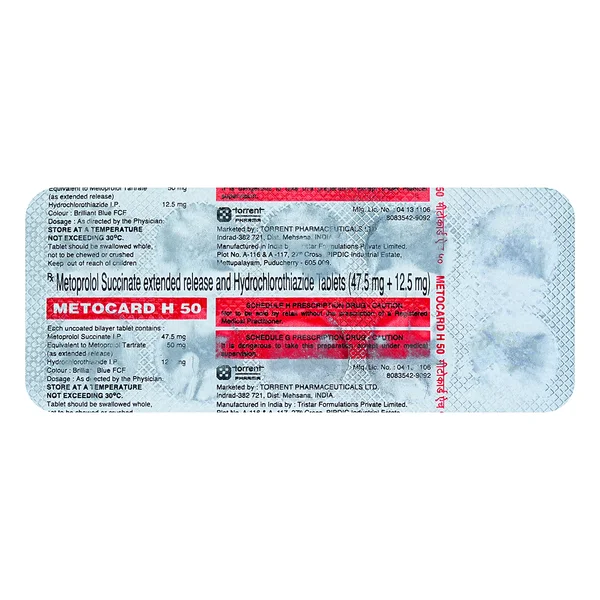 Metocard H 50 Tablet 10's