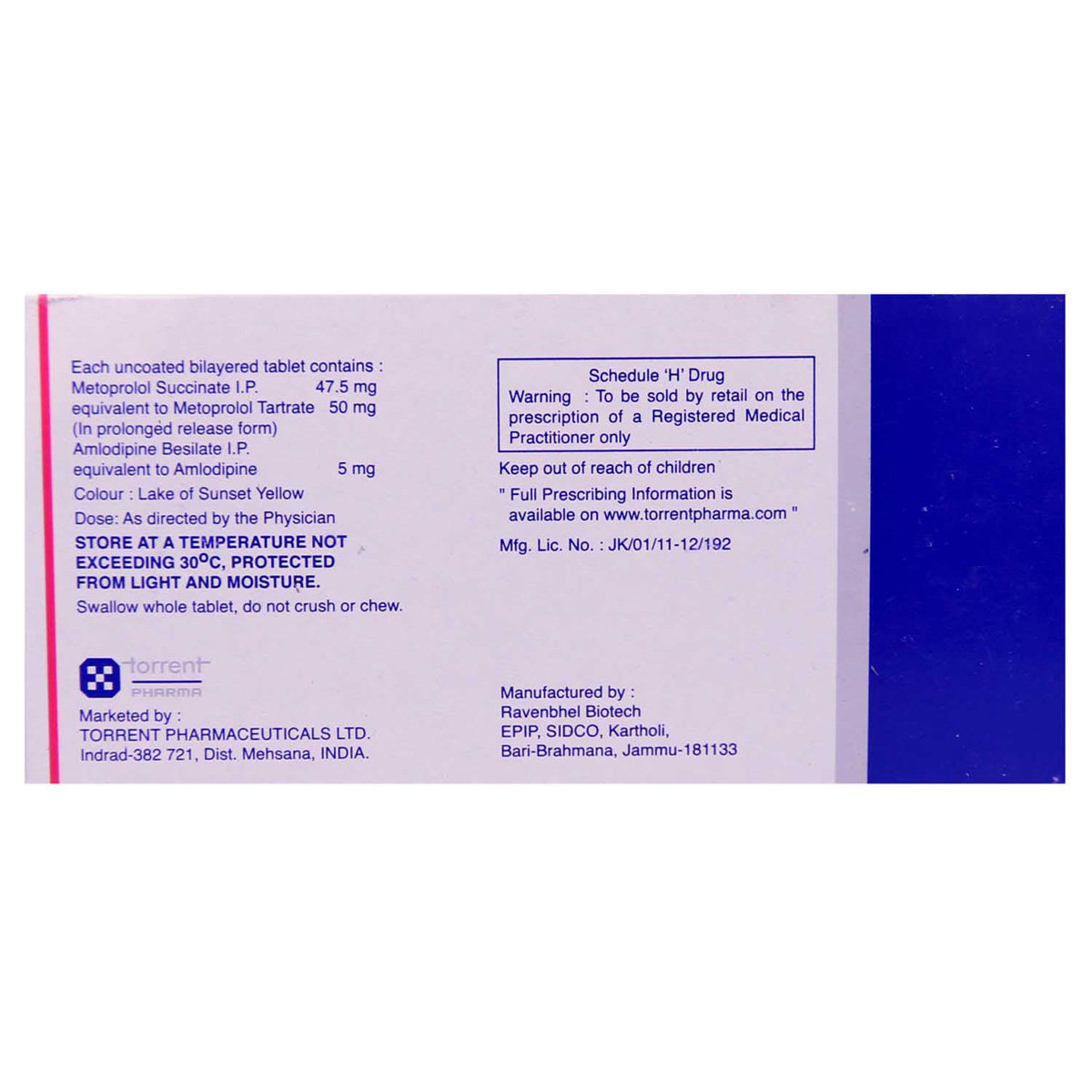Metocard AM Tablet 10's, Pack of 10 TABLETS Metocard AM Tablet 10's, Pack of 10 TABLETS