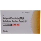 Metolar AM 50 Tablet 10's, Pack of 10 TABLETS