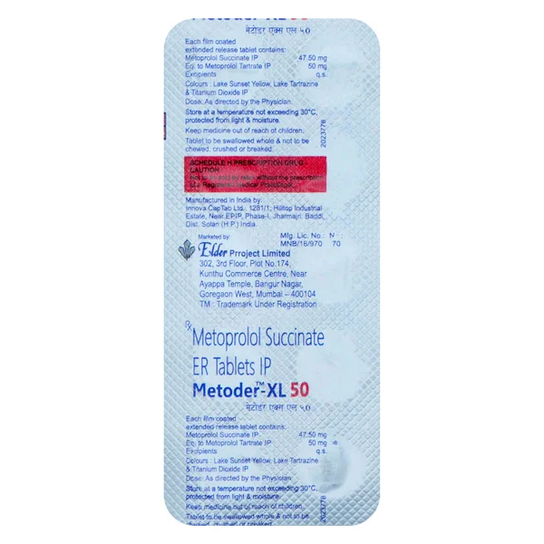 Metoder XL 50 Tablet 10's, Pack of 10 TabletS