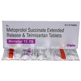 Metolar TL 25 Tablet 10's, Pack of 10 TABLETS